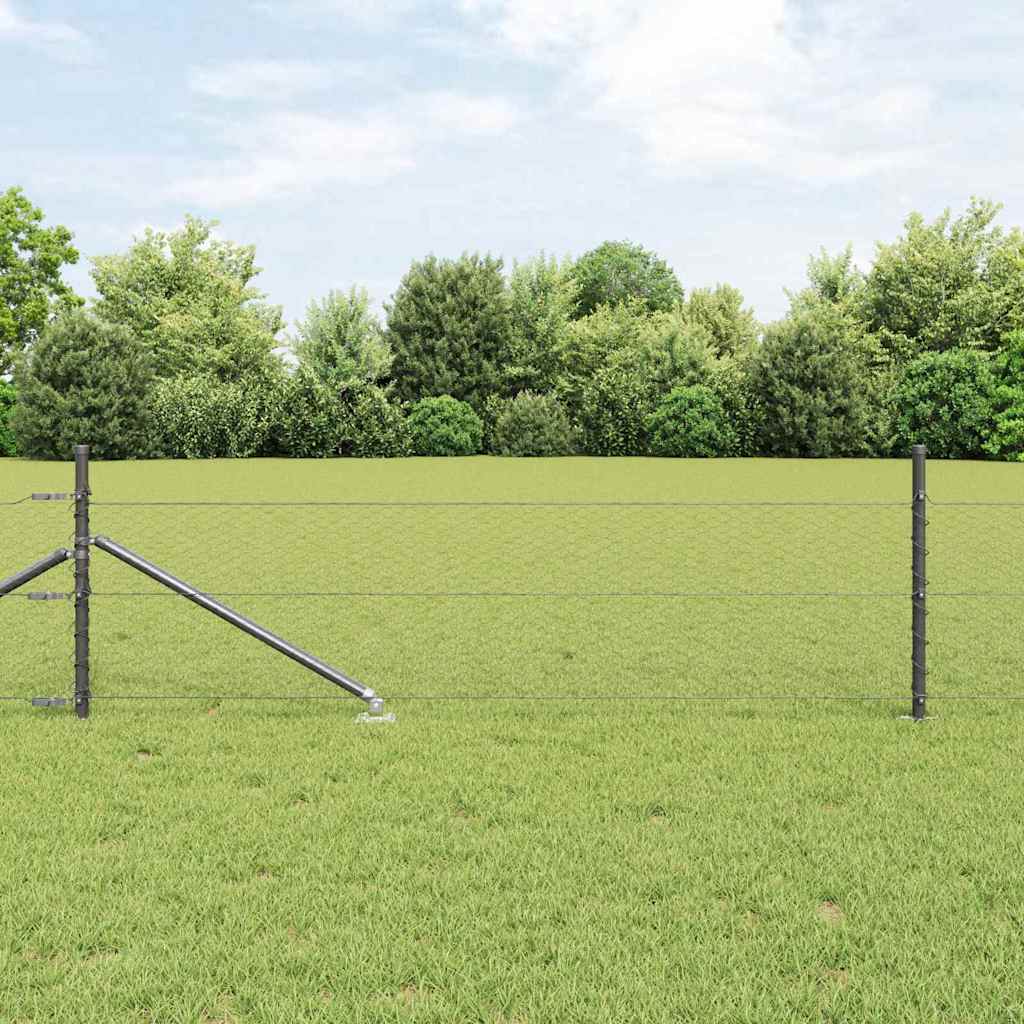 Heksagonalna ograda s stubom 10 x 0,8 m Čelik premazan PVC-om