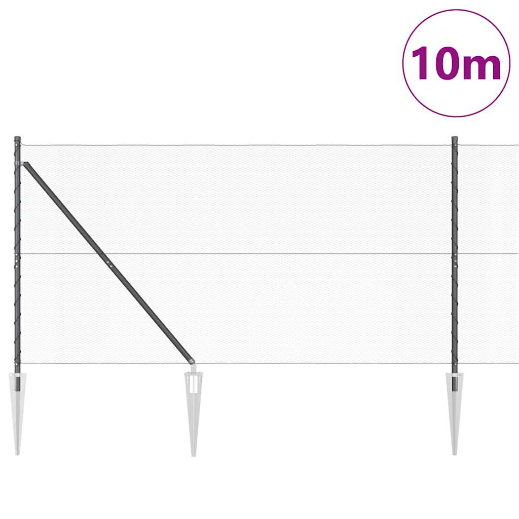 Heksagonalna ograda s stubom 10 x 1,4 m Čelik premazan PVC-om