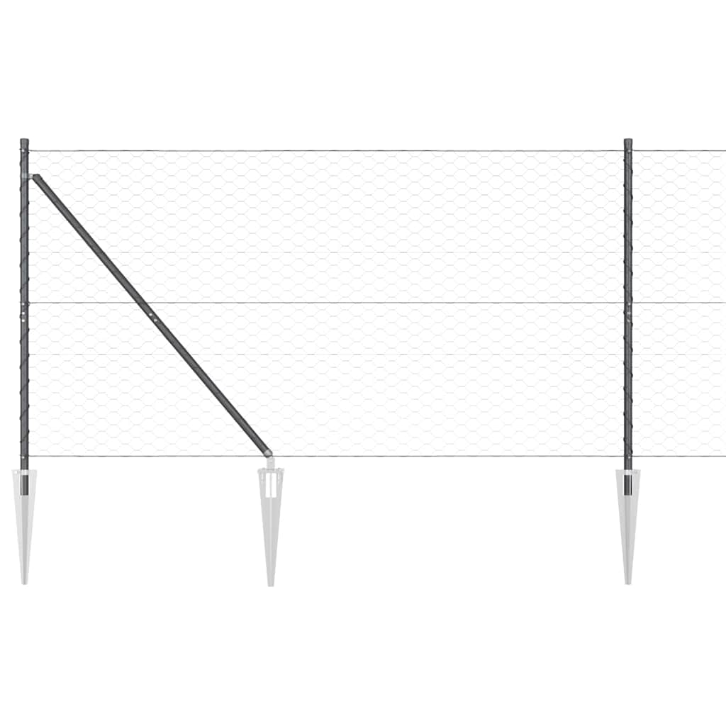 Heksagonalna ograda s stubom 10 x 1,4 m Čelik premazan PVC-om