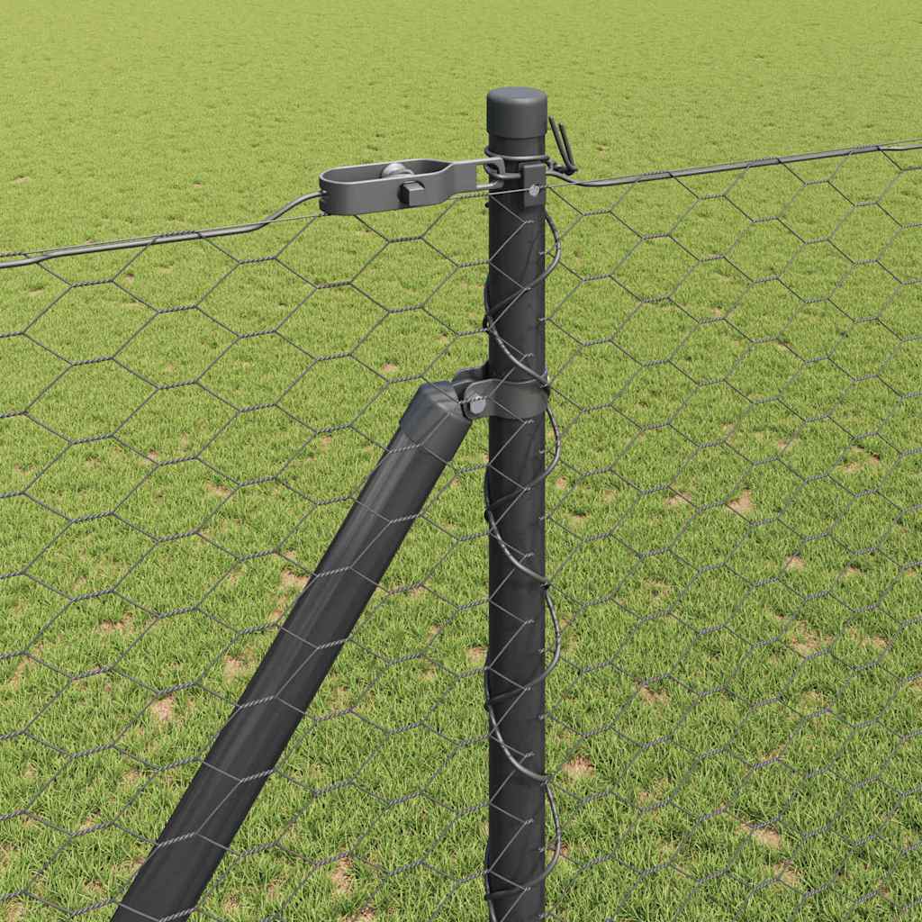 Heksagonalna ograda s stubom 50 x 1,6 m Čelik premazan PVC-om