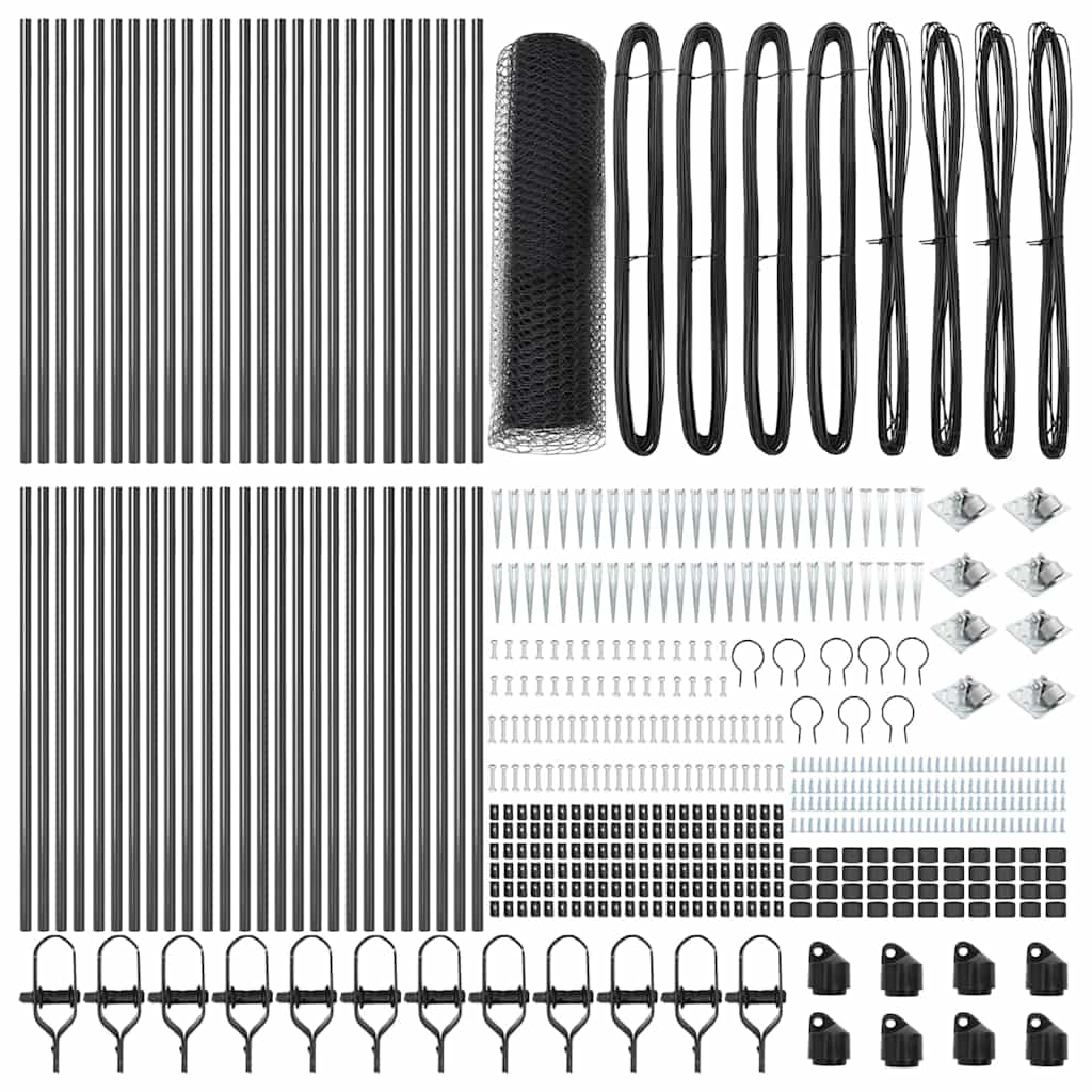 Heksagonalna ograda s stubom 100 x 0,8 m Čelik premazan PVC-om