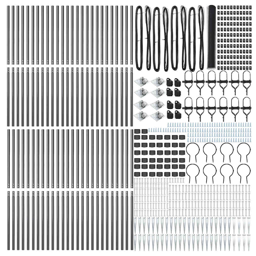 Heksagonalna ograda s stubom 100 x 1,2 m Čelik premazan PVC-om