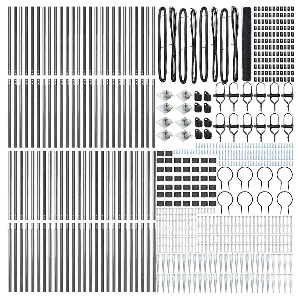 Heksagonalna ograda s stubom 100 x 1,2 m Čelik premazan PVC-om