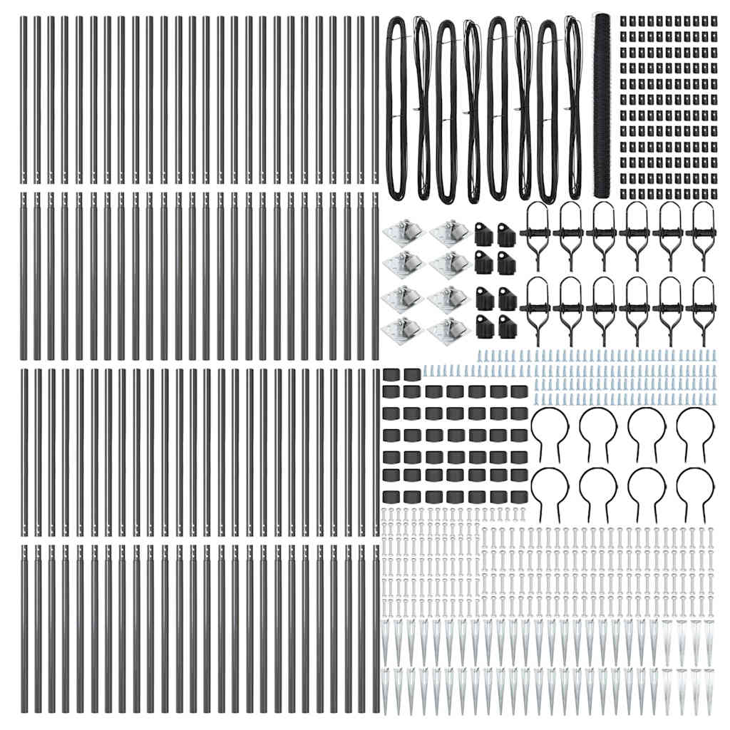 Heksagonalna ograda s stubom 100 x 1,6 m Čelik premazan PVC-om