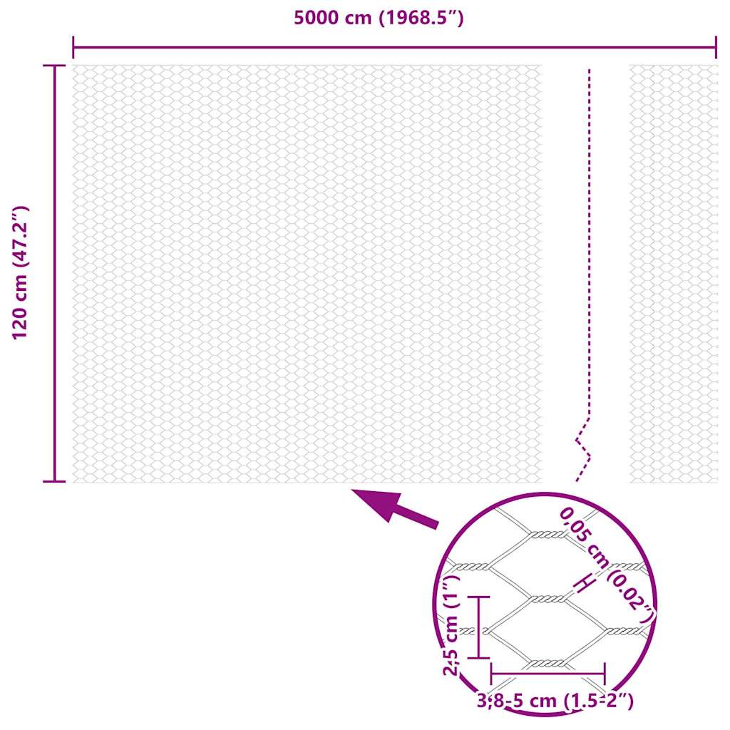 Zavareno žičano ograđivanje s bodljama 50 x 1,2 m (Š x V)