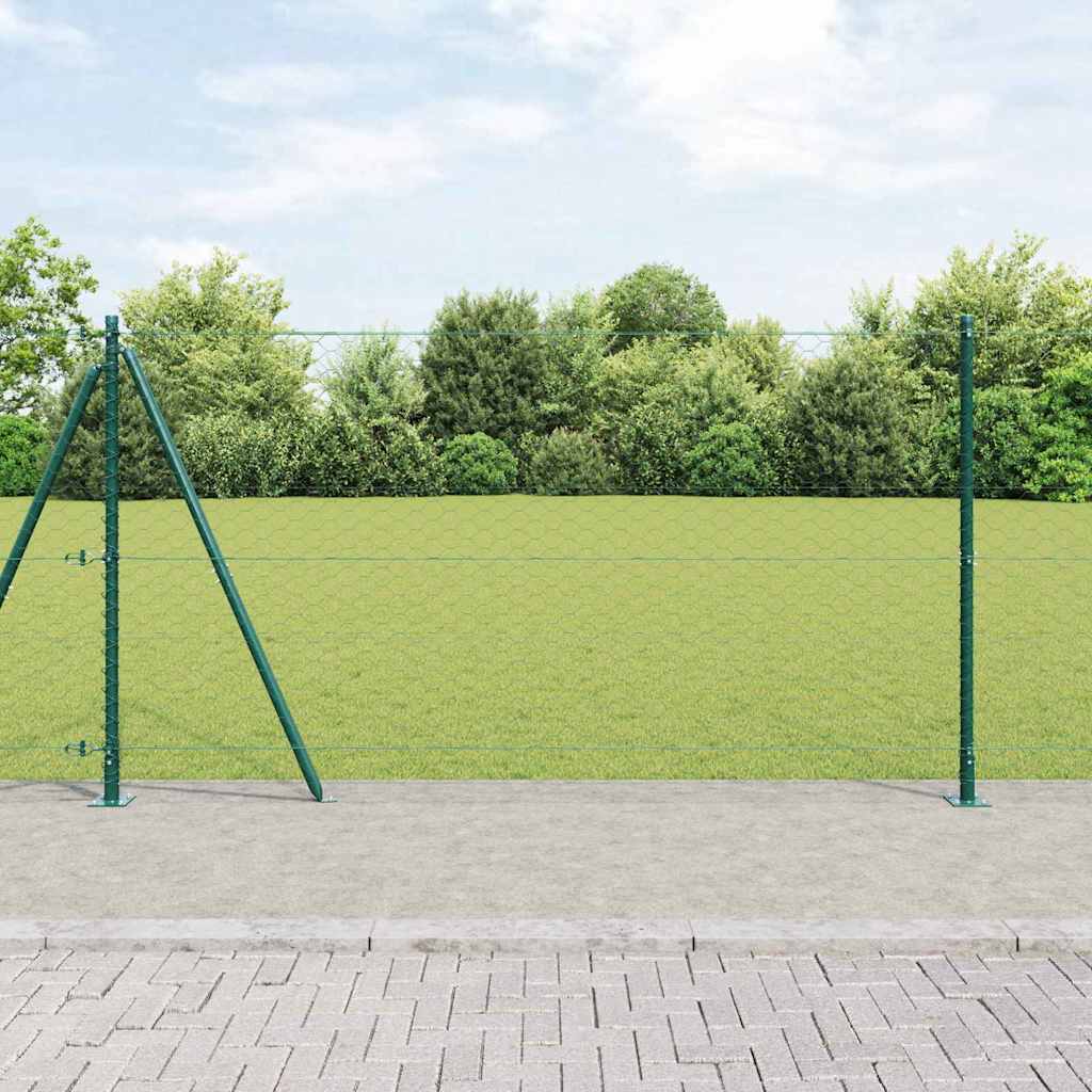Heksagonalna ograda s betonskom osnovom 10 x 1,2 m Zelena Mreža