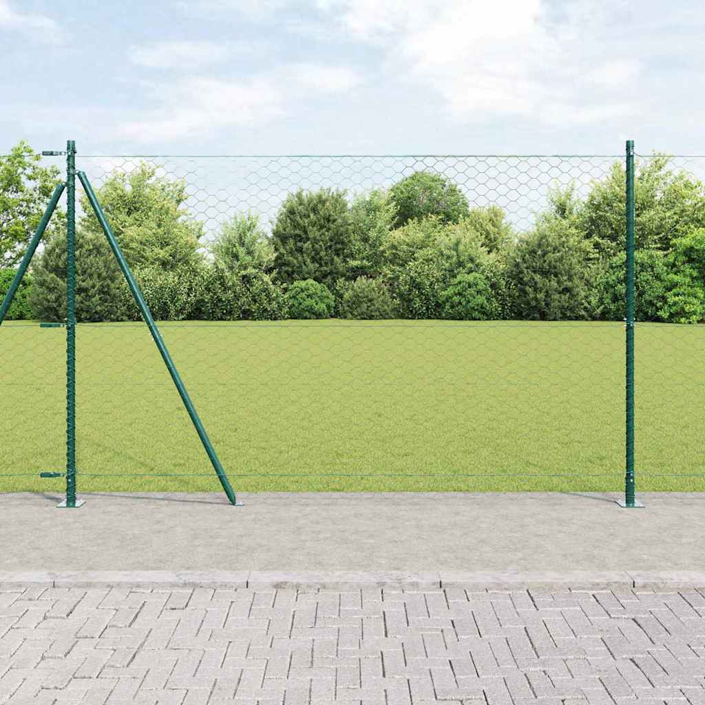 Heksagonalna ograda s betonskom osnovom 10 x 1,5 m Zelena Mreža