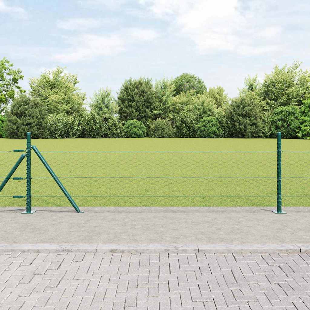 Heksagonalna ograda s betonskom osnovom 50 x 0,4 m Zelena Mreža