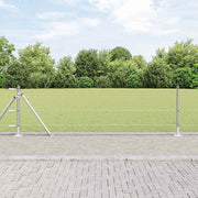 Heksagonalna ograda s betonskom osnovom 10 x 0,6 m Srebrna