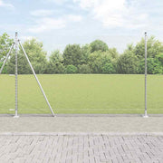 Heksagonalna ograda s betonskom osnovom 25 x 1,6 m Srebrna