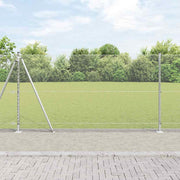 Heksagonalna ograda s betonskom osnovom 50 x 1,2 m Srebrna