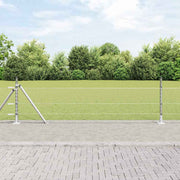 Heksagonalna ograda s betonskom osnovom 100 x 0,4 m Srebrna