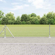 Heksagonalna ograda s betonskom osnovom 100 x 0,5 m Srebrna