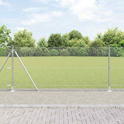Heksagonalna ograda s betonskom osnovom 100 x 1 m Srebrna Mreža