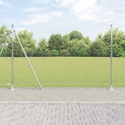 Heksagonalna ograda s betonskom osnovom 100 x 1,4 m Srebrna