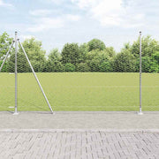 Heksagonalna ograda s betonskom osnovom 100 x 1,5 m Srebrna