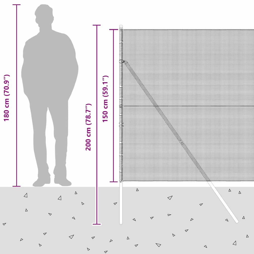 Temeljna zavarena žičana ograda 10 x 1,5 m Srebrna Mreža