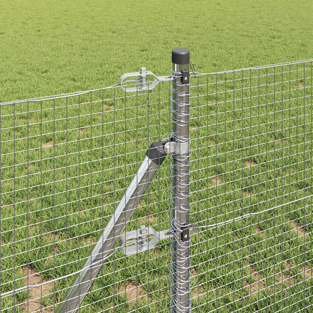 Temeljna zavarena žičana ograda 25 x 0,4 m Srebrna Mreža