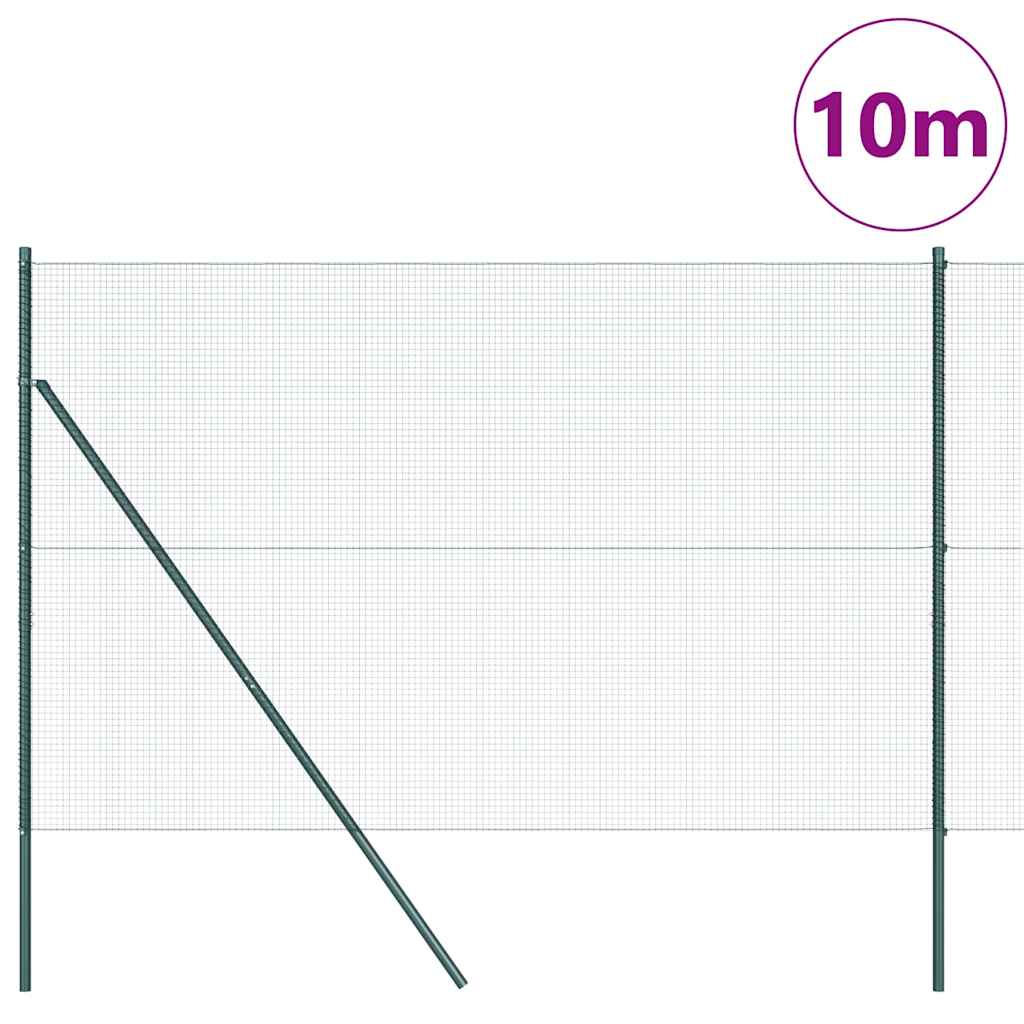 Temeljna zavarena žičana ograda 10 x 1,5 m Zelena Mreža