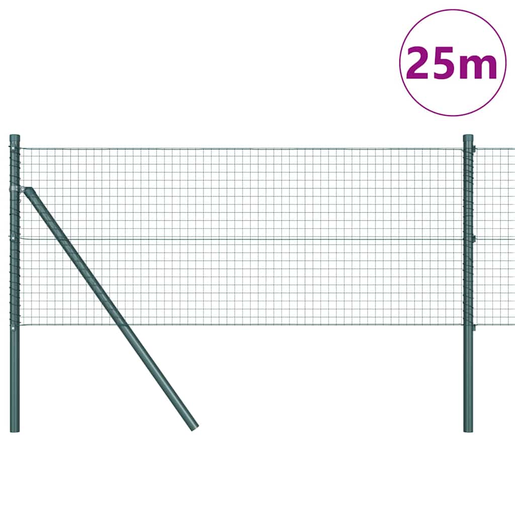 Temeljna zavarena žičana ograda 25 x 0,8 m Zelena Mreža