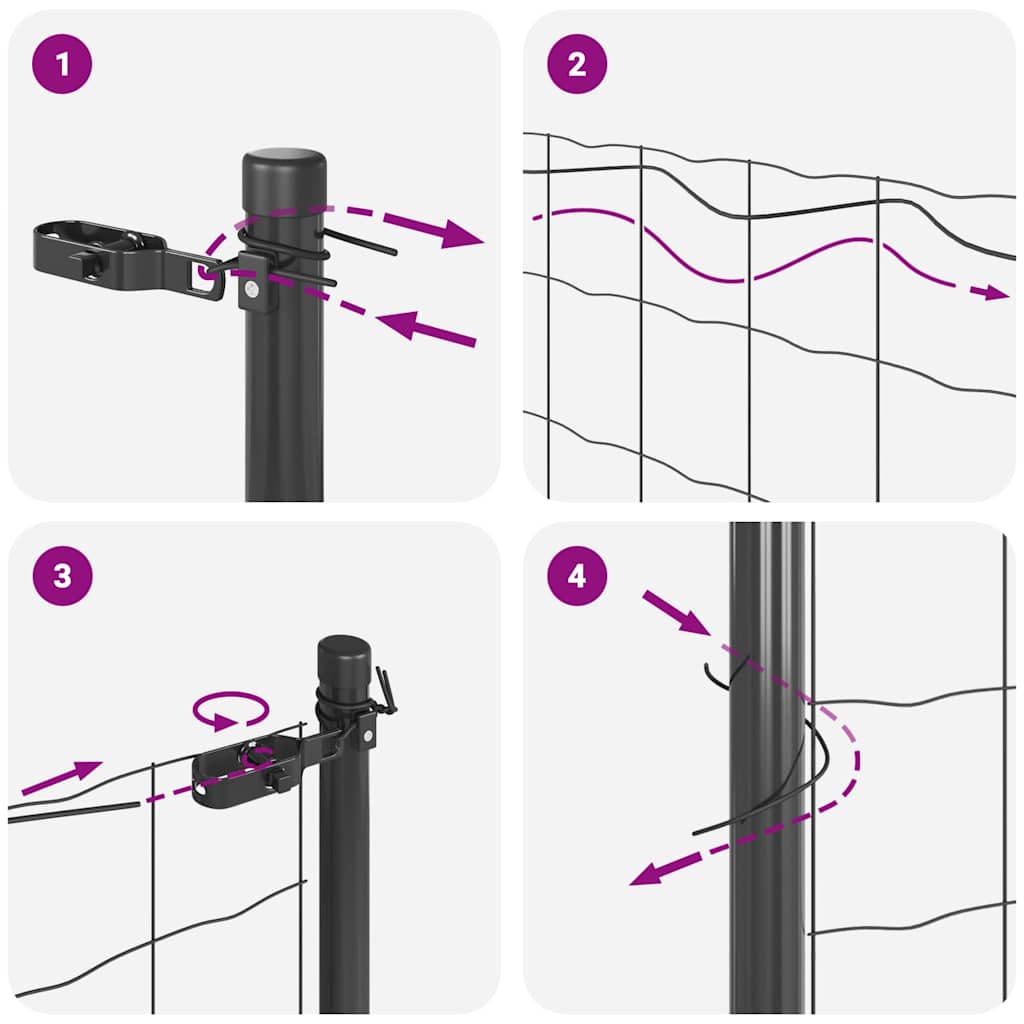 Temeljna zavarena žičana ograda 10 x 0,5 m Siva Mreža