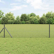Temeljna zavarena žičana ograda 25 x 0,6 m Siva Mreža