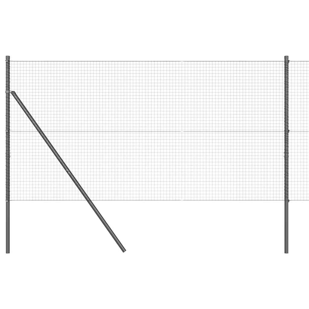 Temeljna zavarena žičana ograda 25 x 1,4 m Siva Mreža
