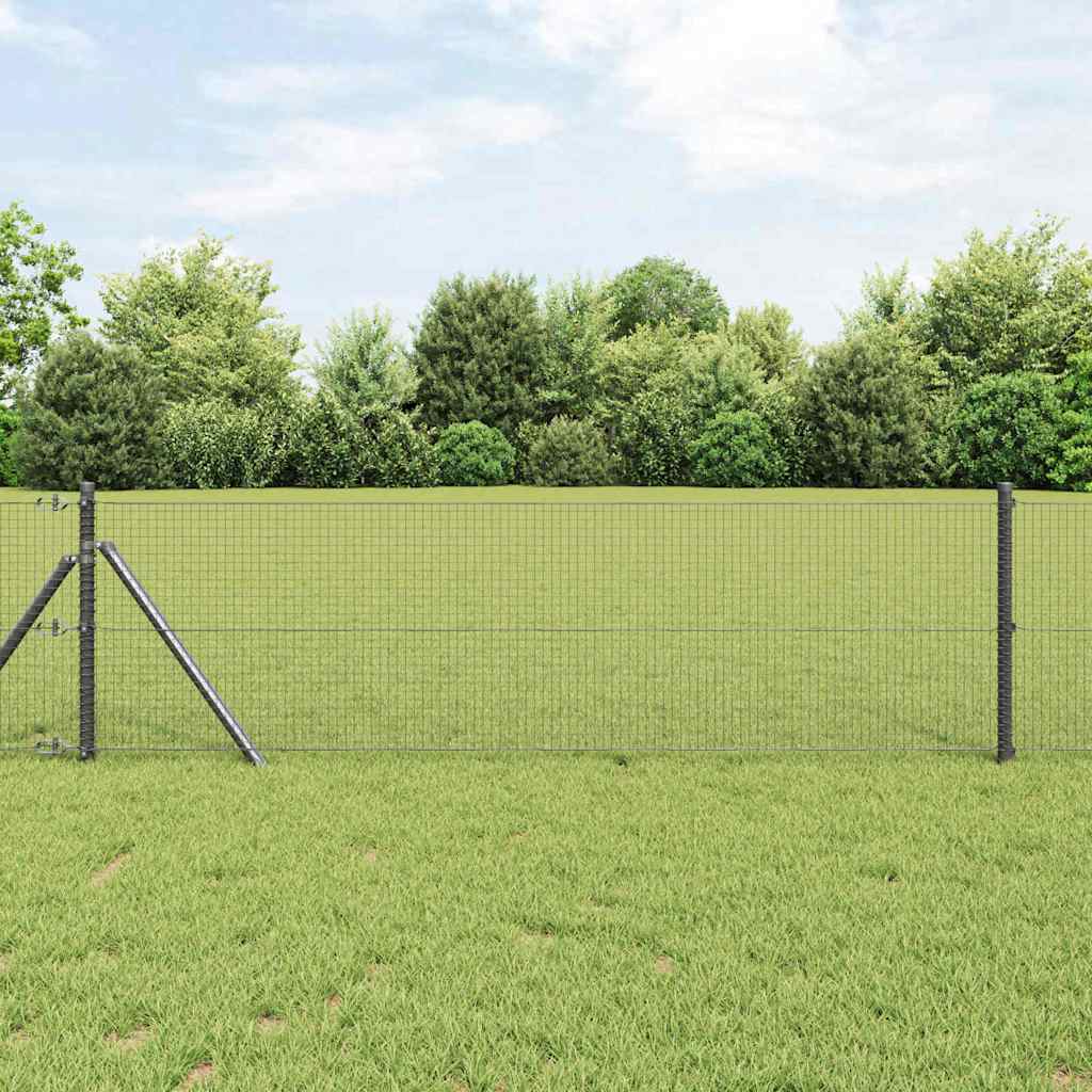 Temeljna zavarena žičana ograda 50 x 0,8 m Siva Mreža