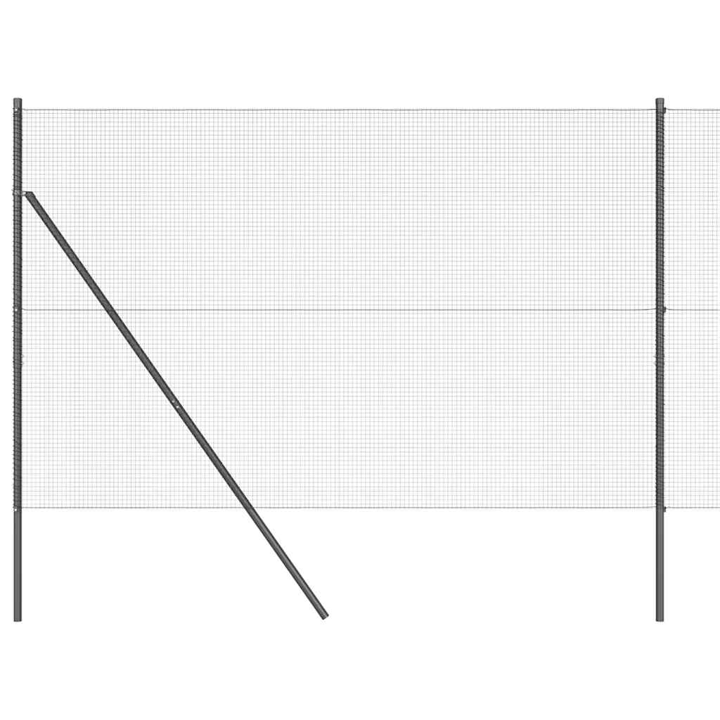 Stup za ogradu Siva 50 x 1,5 m (16 x 16 mm mreža) Čelik i PVC