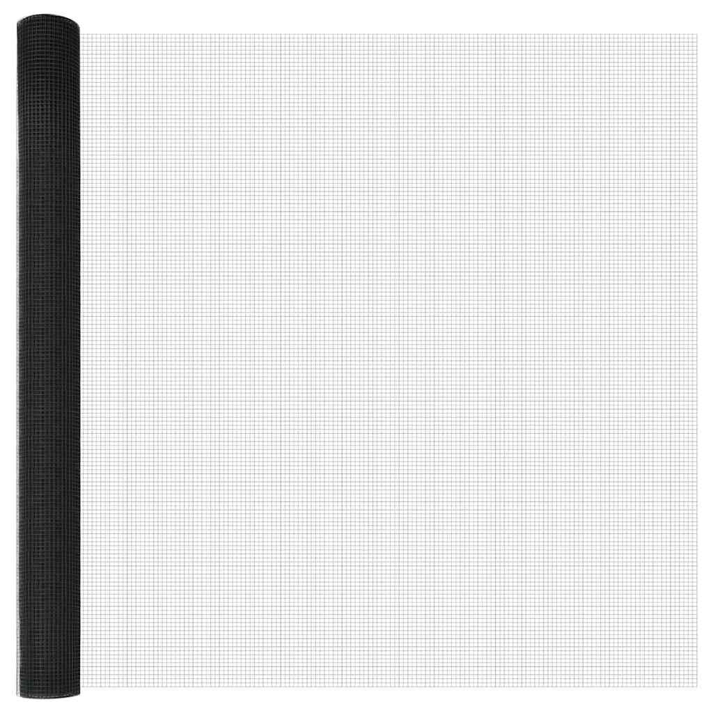 Stup za ogradu Siva 50 x 1,5 m (16 x 16 mm mreža) Čelik i PVC