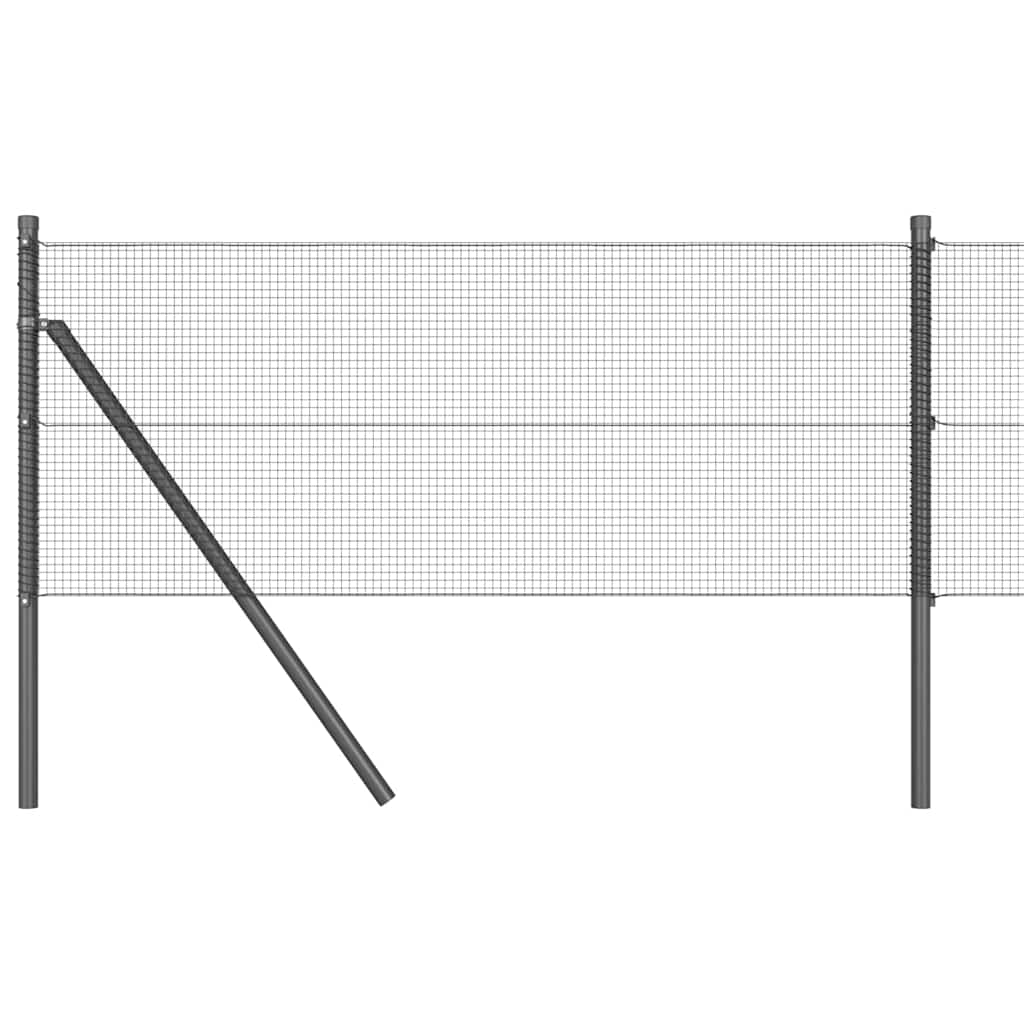 Temeljna zavarena žičana ograda 100 x 0,8 m Siva Mreža