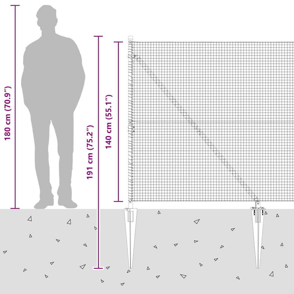 Zavareno žičano ograđivanje s bodljama 10 x 1,4 m Srebrna Mreža