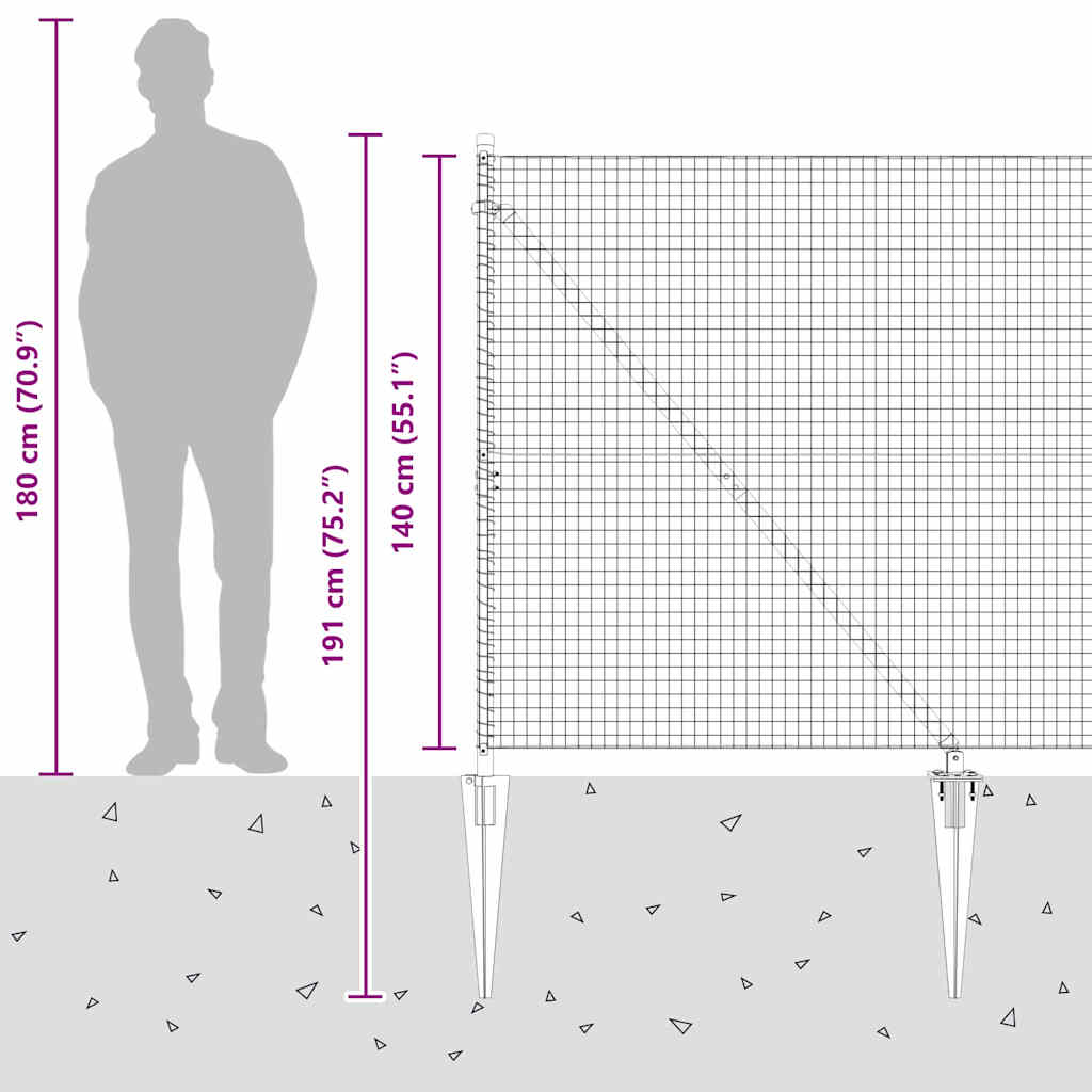 Zavareno žičano ograđivanje s bodljama 10 x 1,4 m Srebrna Mreža