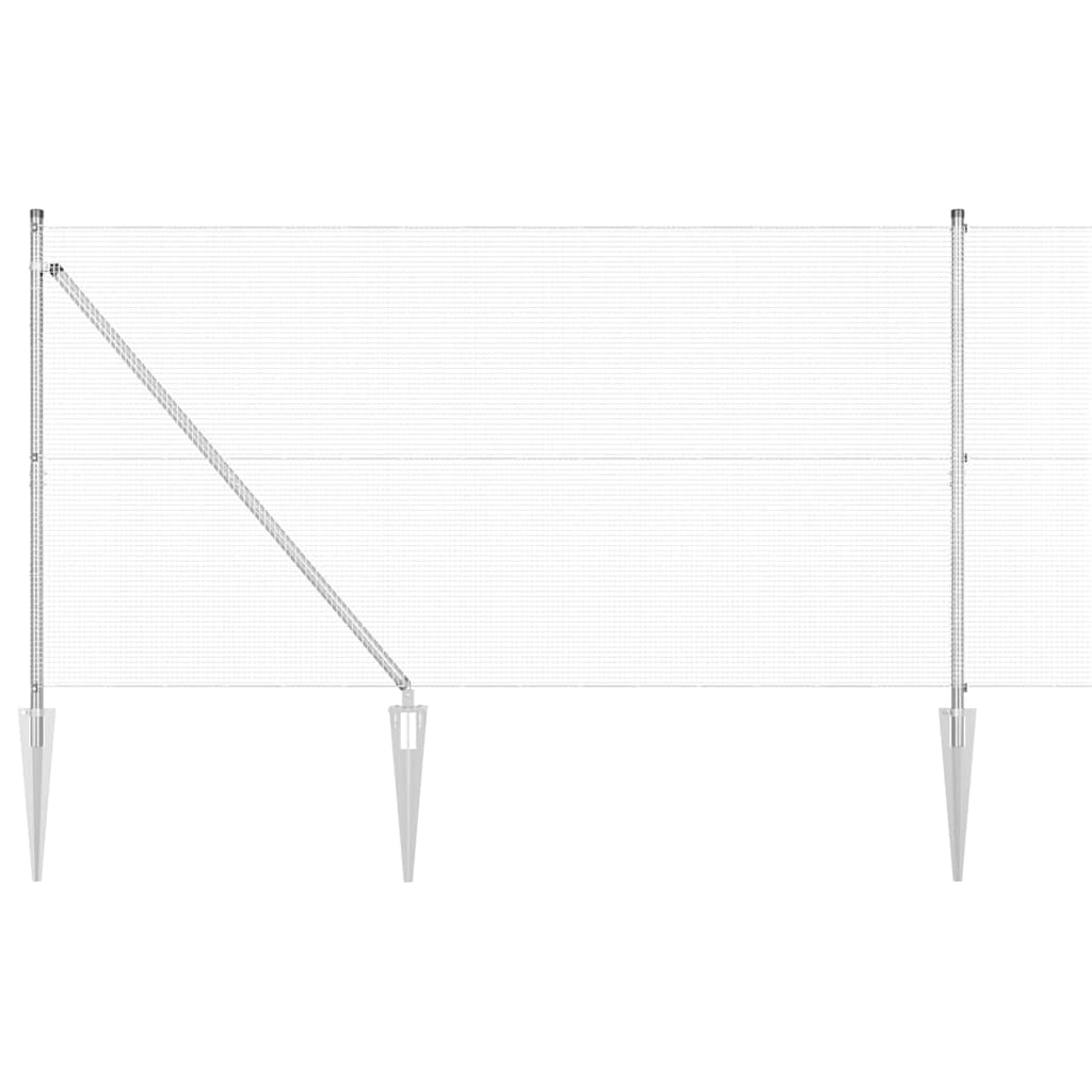 Zavareno žičano ograđivanje s bodljama 50 x 1,2 m Srebrna Mreža