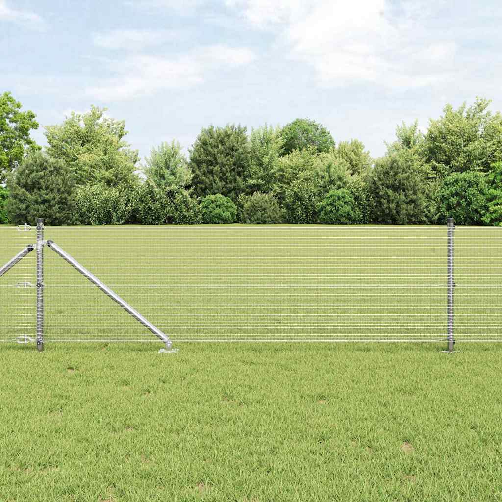 Zavareno žičano ograđivanje s bodljama 100 x 0,5 m Srebrna