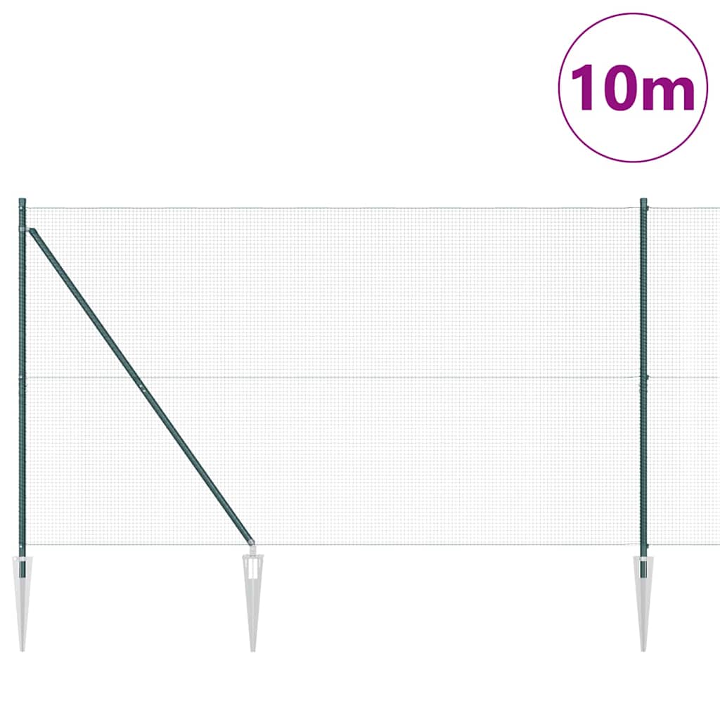 Zavareno žičano ograđivanje s bodljama 10 x 1,6 m Zelena Mreža