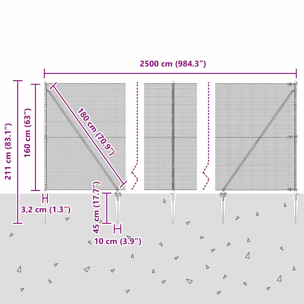 Zavareno žičano ograđivanje s bodljama 25 x 1,6 m Zelena Mreža