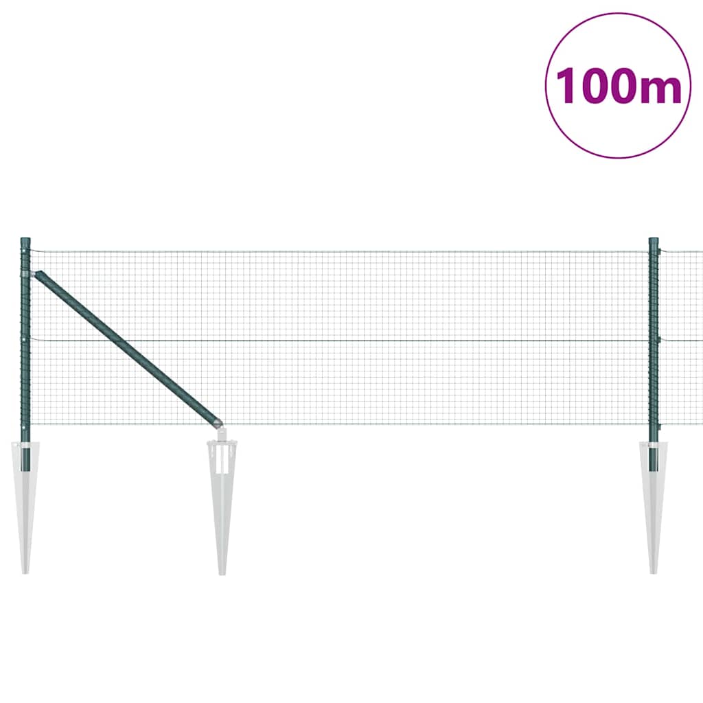 Zavareno žičano ograđivanje s bodljama 100 x 0,4 m Zelena Mreža