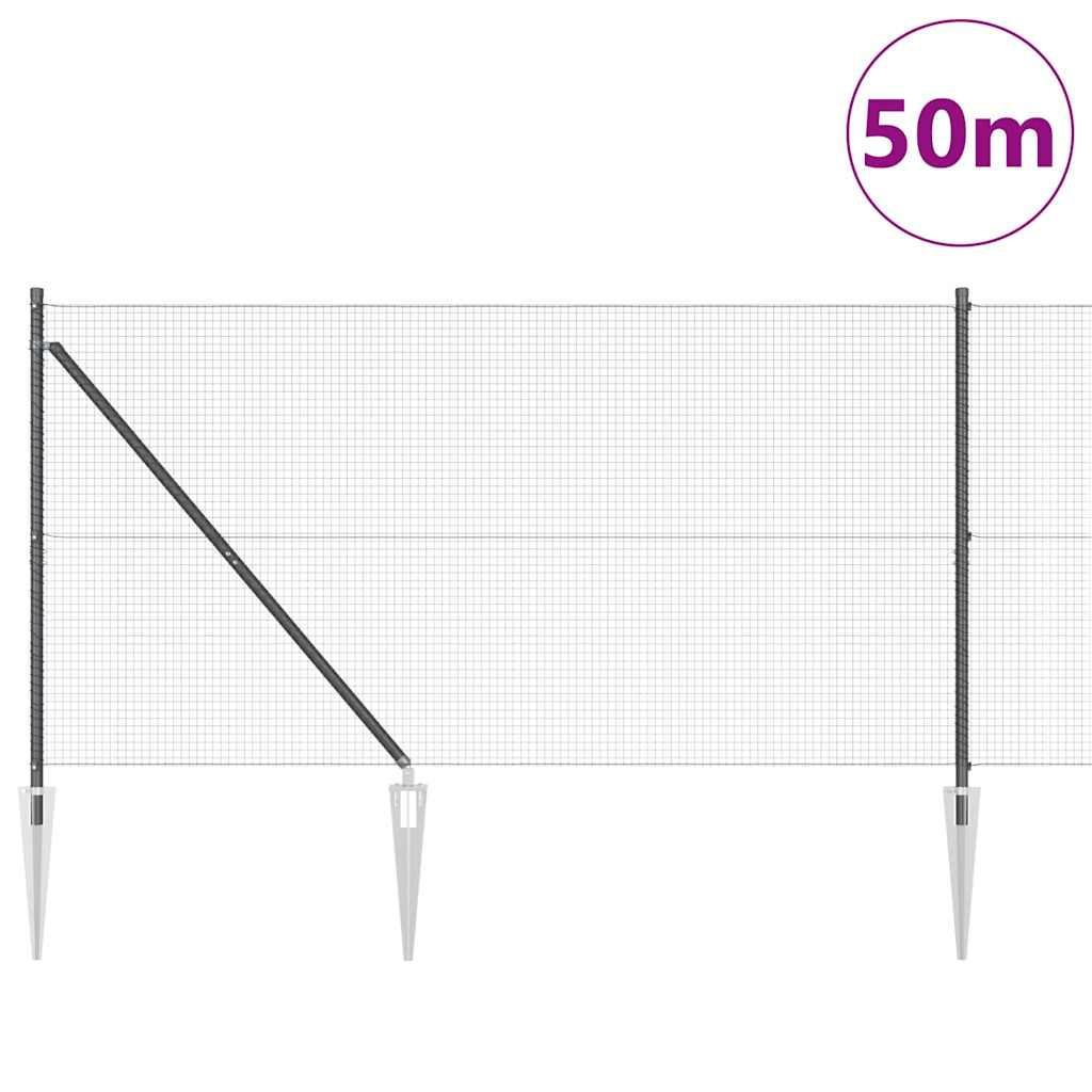 Zavareno žičano ograđivanje s bodljama 50 x 1,2 m Siva Mreža