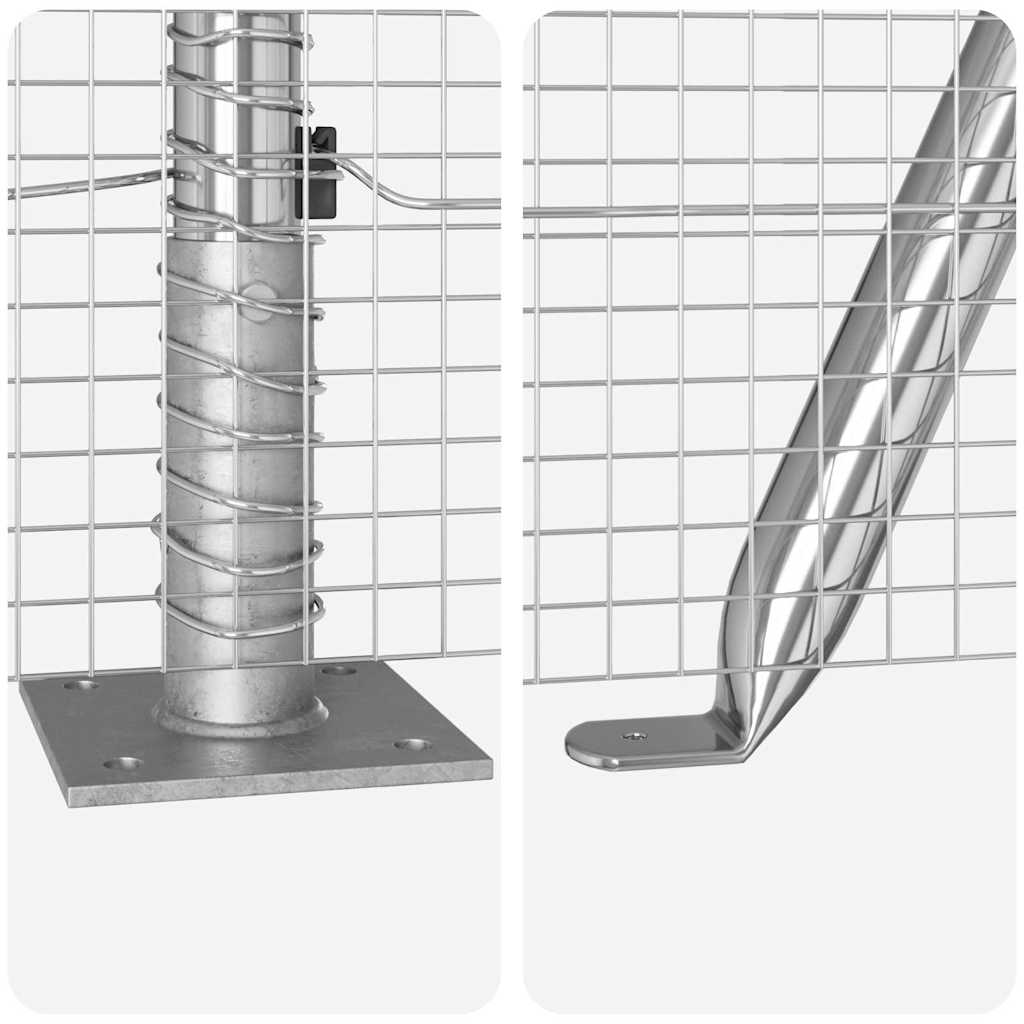Zavareno žičano ogradno mreža s betonskom podlogom 25 x 1,2 m