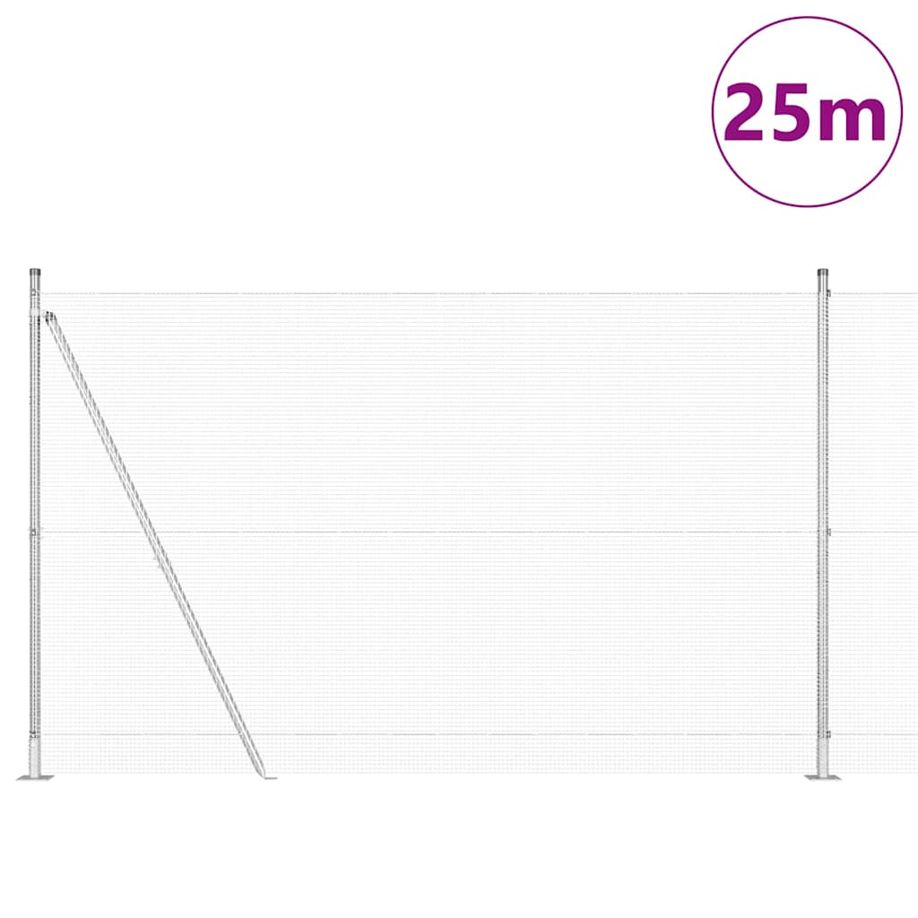 Zavareno žičano ogradno mreža s betonskom podlogom 25 x 1,4 m
