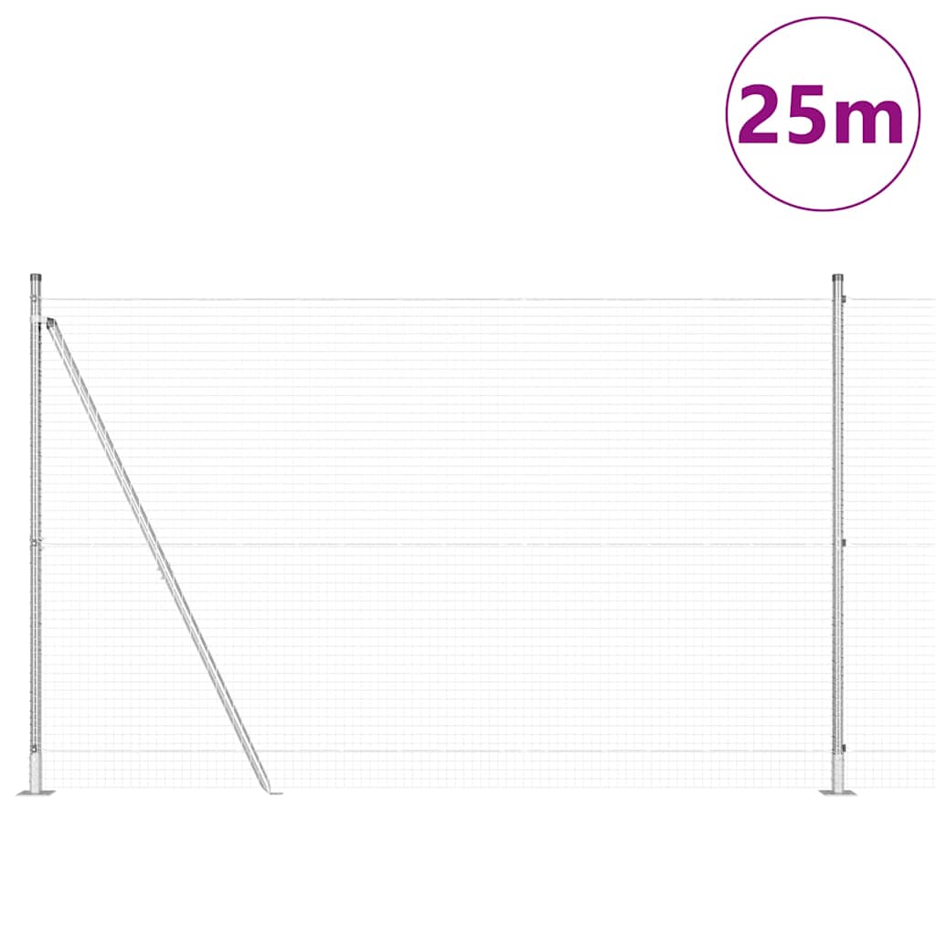 Zavareno žičano ogradno mreža s betonskom podlogom 25 x 1,5 m
