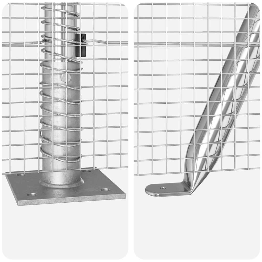 Zavareno žičano ogradno mreža s betonskom podlogom 50 x 1,2 m