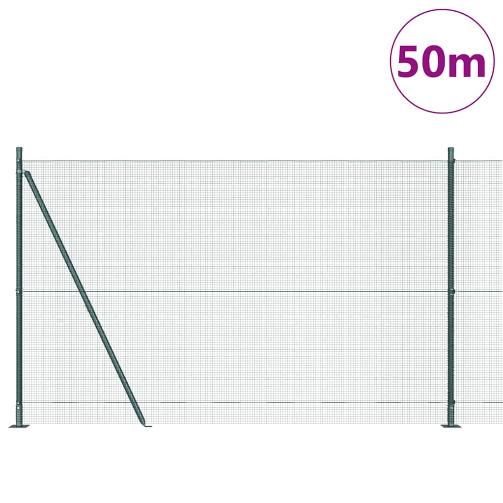 Zavareno žičano ogradno mreža s betonskom podlogom 50 x 1,5 m