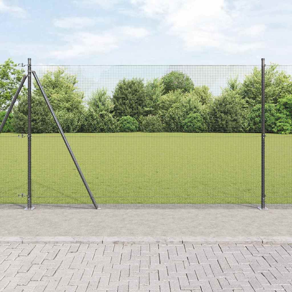 Zavareno žičano ogradno mreža s betonskom podlogom 25 x 1,6 m