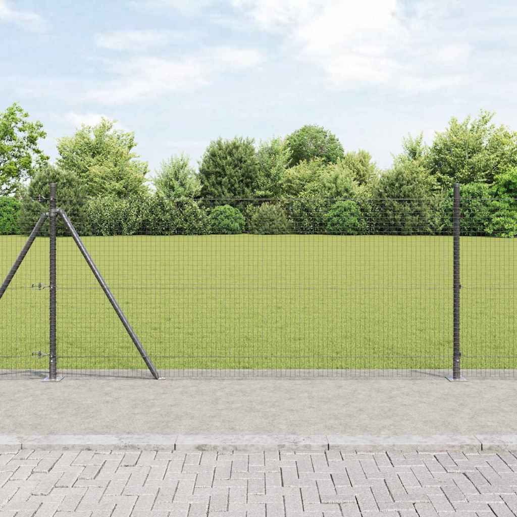 Zavareno žičano ogradno mreža s betonskom podlogom 100 x 0,8 m
