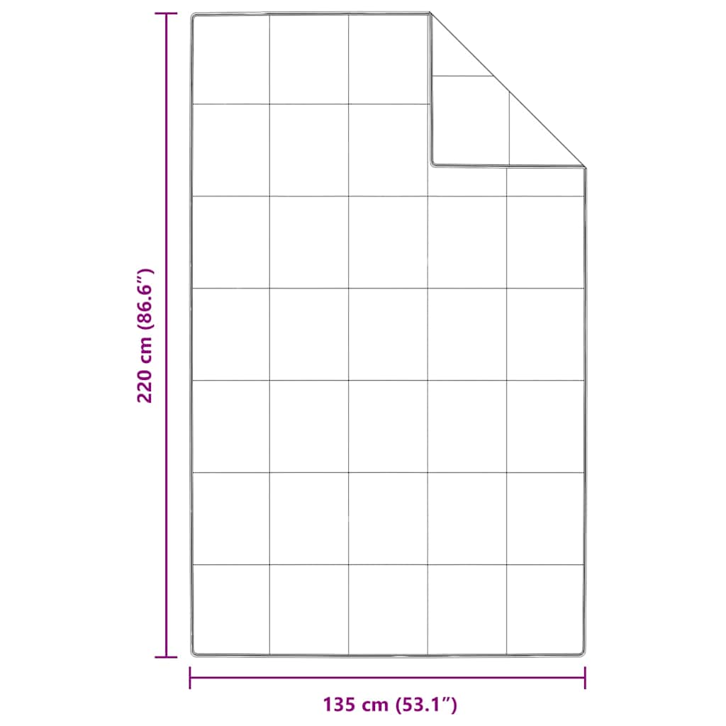 Poplun Bijelo 135 x 220 cm Perje