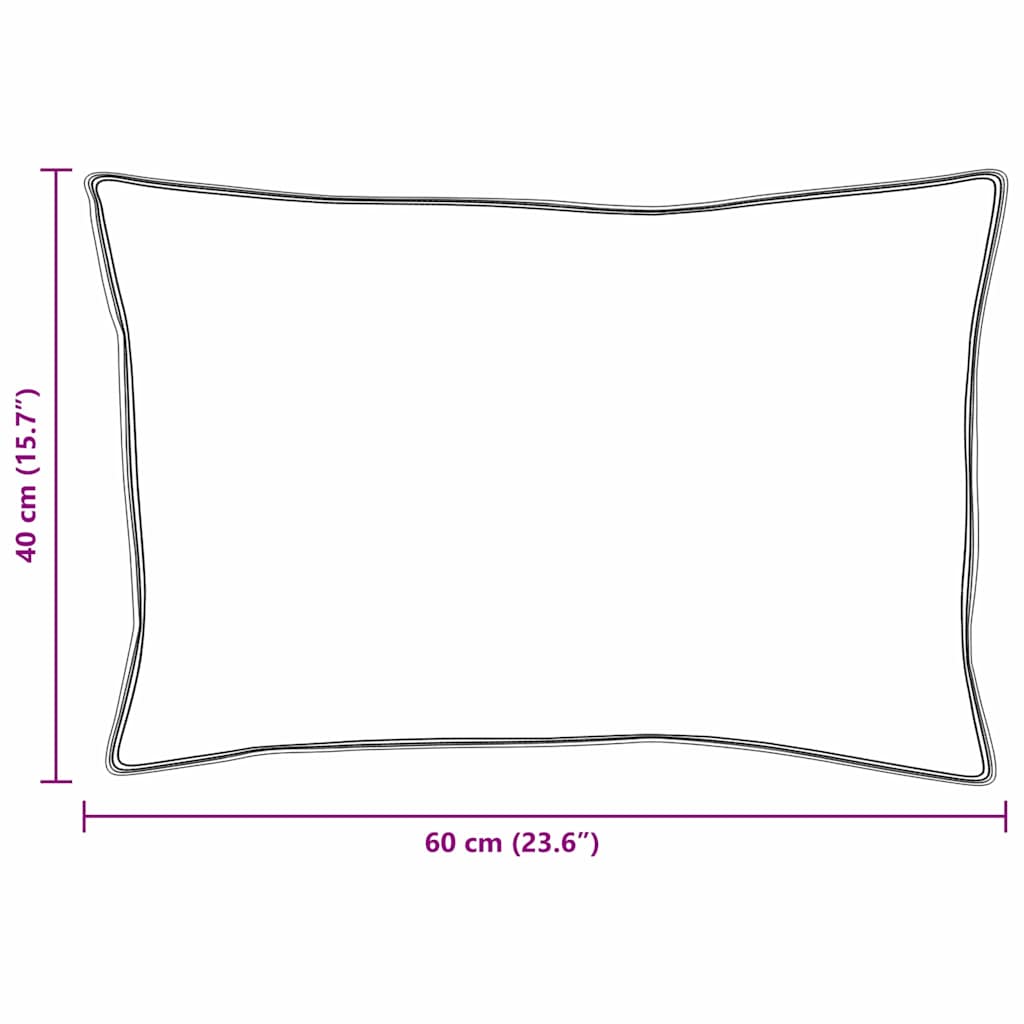 Jastuk s jastukom 2 pcs Bijelo 40 x 60 cm Perje