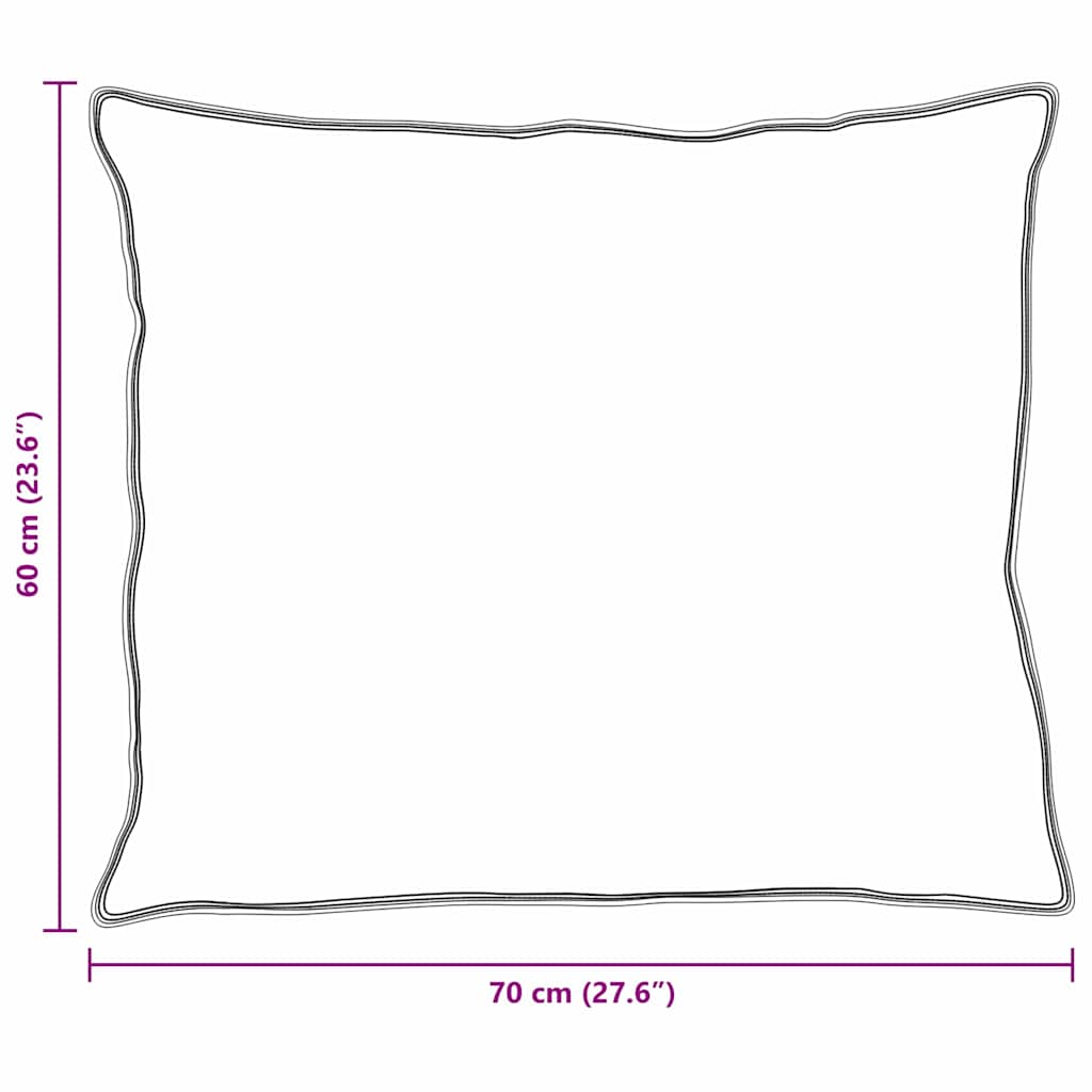 Jastuk s jastukom 2 pcs Bijelo 60 x 70 cm Perje