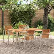 TrpezarijskiStol Smeđa 150 x 90 x 75 cm Čvrsto teak drvo